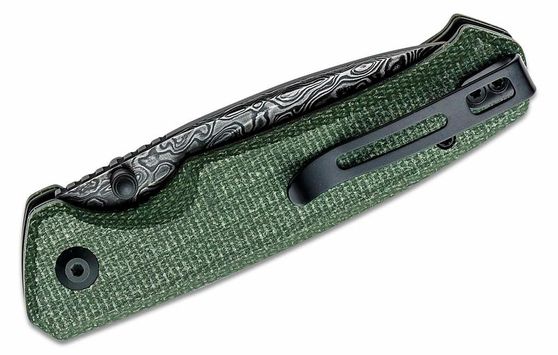 Civivi Altus Button Lock Folding Knife 3" Damascus Steel Blade Green Micarta Handle C20076DS1 -Civivi - Survivor Hand Precision Knives & Outdoor Gear Store