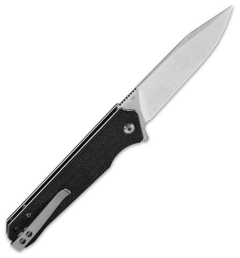 QSP Knife Mamba Linerlock Folding Knife 3.5" D2 Tool Steel Blade Black Micarta Handle 111G1 -QSP Knife - Survivor Hand Precision Knives & Outdoor Gear Store