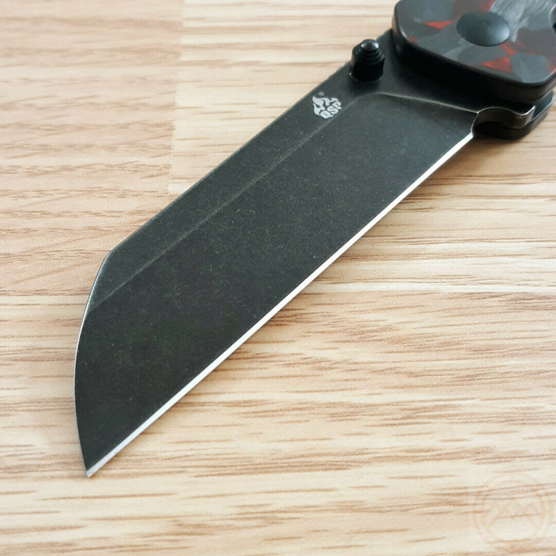 QSP Knife Penguin Folding Knife 3" D2 Tool Steel Blade Carbon Fiber/G10 Handle -QSP Knife - Survivor Hand Precision Knives & Outdoor Gear Store