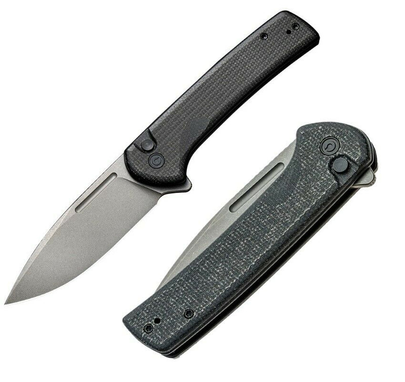 Civivi Conspirator Folding Knife 3.5" Nitro V Steel Blade Black Canvas Micarta Handle C210061 -Civivi - Survivor Hand Precision Knives & Outdoor Gear Store