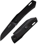 Real Steel Solis Folding Knife 2.88" Bohler N690 Steel Blade Black Titanium Handle 7063B -Real Steel - Survivor Hand Precision Knives & Outdoor Gear Store