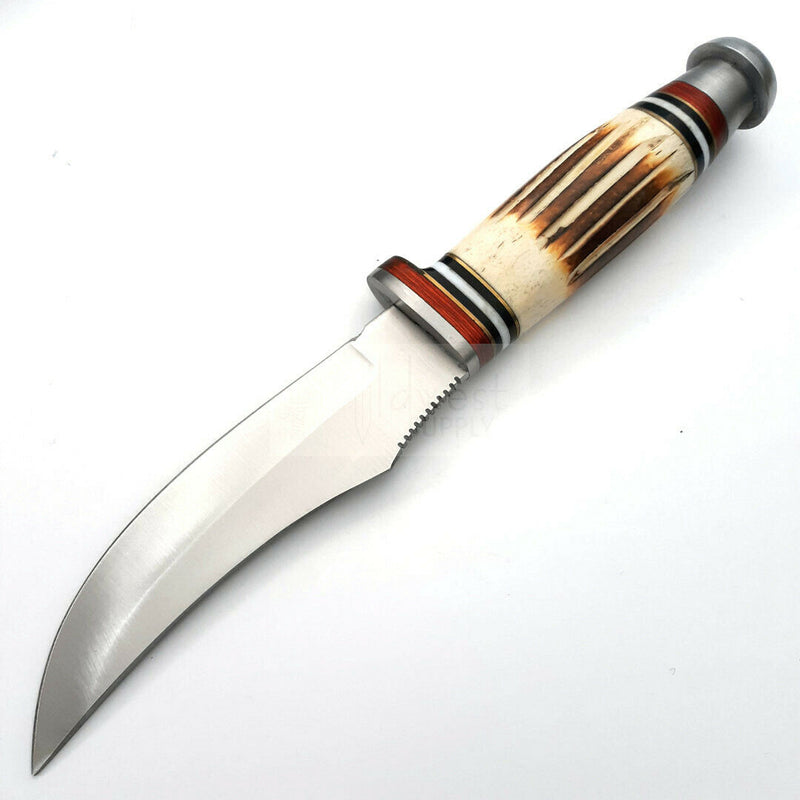 Frost Cutlery Bowie Fixed Knife 5" Stainless Steel Blade Torch Bone Handle S203TB -Frost Cutlery - Survivor Hand Precision Knives & Outdoor Gear Store