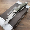 Rough Ryder Sowbelly Pocket Knife Stainless Steel Blades Green Canvas Micarta Handle 1991 -Rough Ryder - Survivor Hand Precision Knives & Outdoor Gear Store