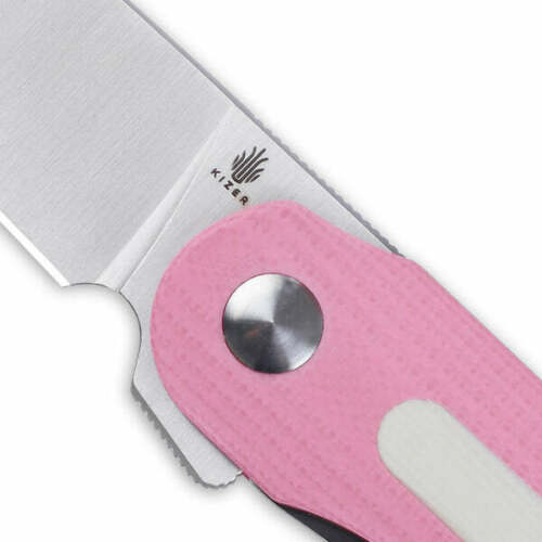 Kizer Cutlery Lätt Vind Mini Folding Knife 3" N690 Steel Blade Pink/White G10 Handle V3567N3 -Kizer Cutlery - Survivor Hand Precision Knives & Outdoor Gear Store
