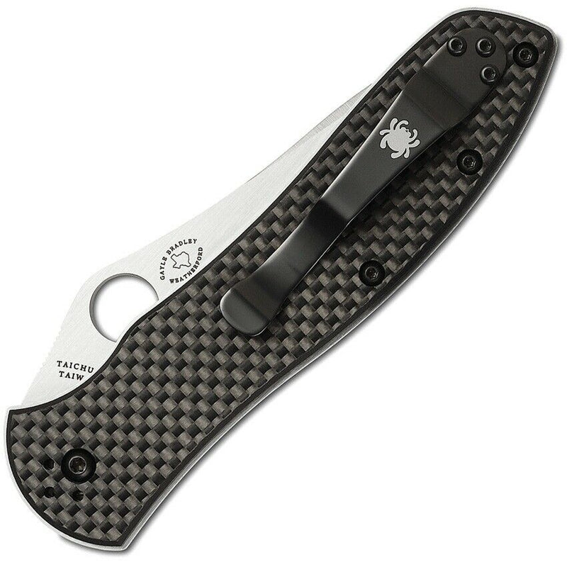 Spyderco Bradley Folding Knife 3.5" CPM-M4 Steel Blade Carbon Fiber/G-10 Handle 134CFP2 -Spyderco - Survivor Hand Precision Knives & Outdoor Gear Store