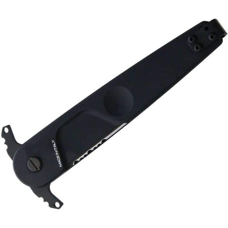 Extrema Ratio BD2 Folding Knife 3.75" Serrated Double N690 Steel Blade Aluminum Handle 0229BLK -Extrema Ratio - Survivor Hand Precision Knives & Outdoor Gear Store