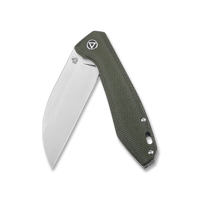 QSP Knife Pelican Folding Knife 3.63" CPM S35VN Steel Blade Green Micarta Handle 118E1 -QSP Knife - Survivor Hand Precision Knives & Outdoor Gear Store