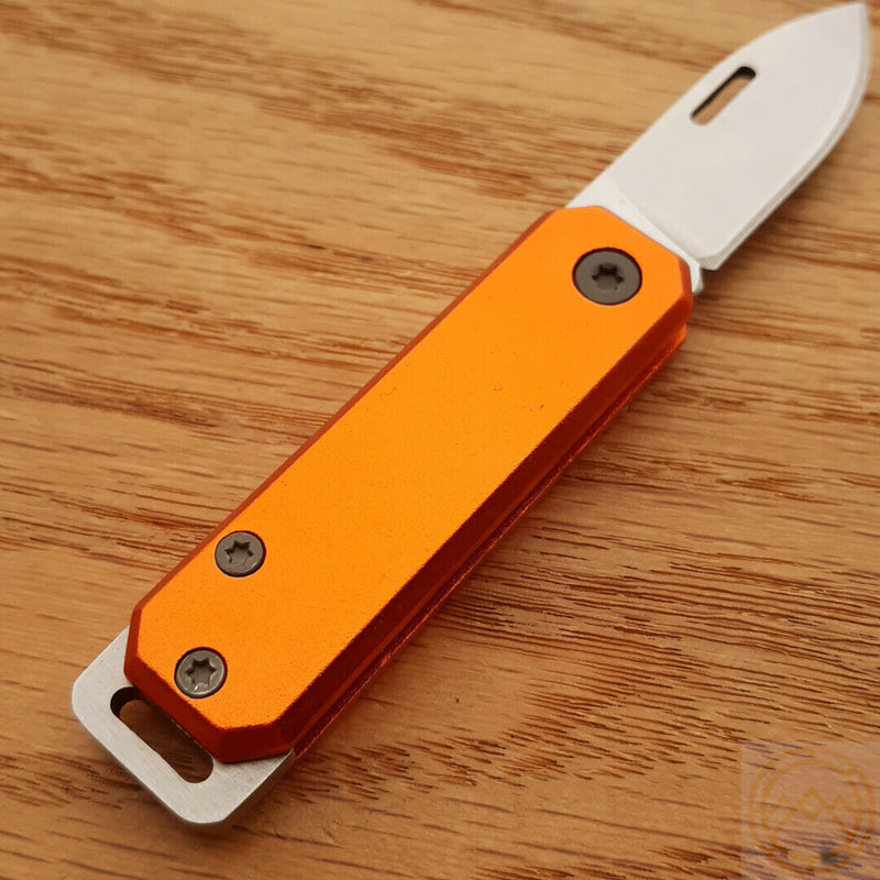 Bear & Son Small Slip Joint Folding Knife 1.5" High Carbon Steel Blade Orange Aluminum Handle 109OR -Bear & Son - Survivor Hand Precision Knives & Outdoor Gear Store