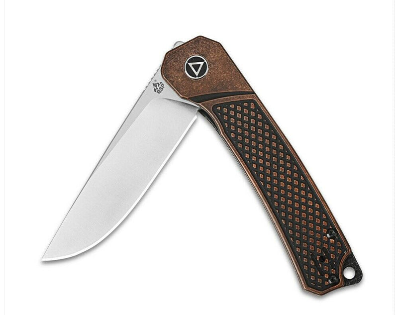 QSP Knife Osprey Linerlock Folding Knife 3.25" 14C28N Steel Blade Copper Handle 139E1 -QSP Knife - Survivor Hand Precision Knives & Outdoor Gear Store