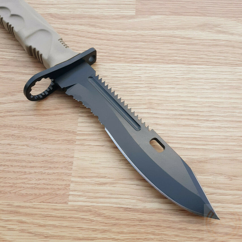 Fox Leonida Combat Fixed Knife 7.25" N690 Steel Blade Desert Tan Forprene Handle 0193000 -Fox - Survivor Hand Precision Knives & Outdoor Gear Store