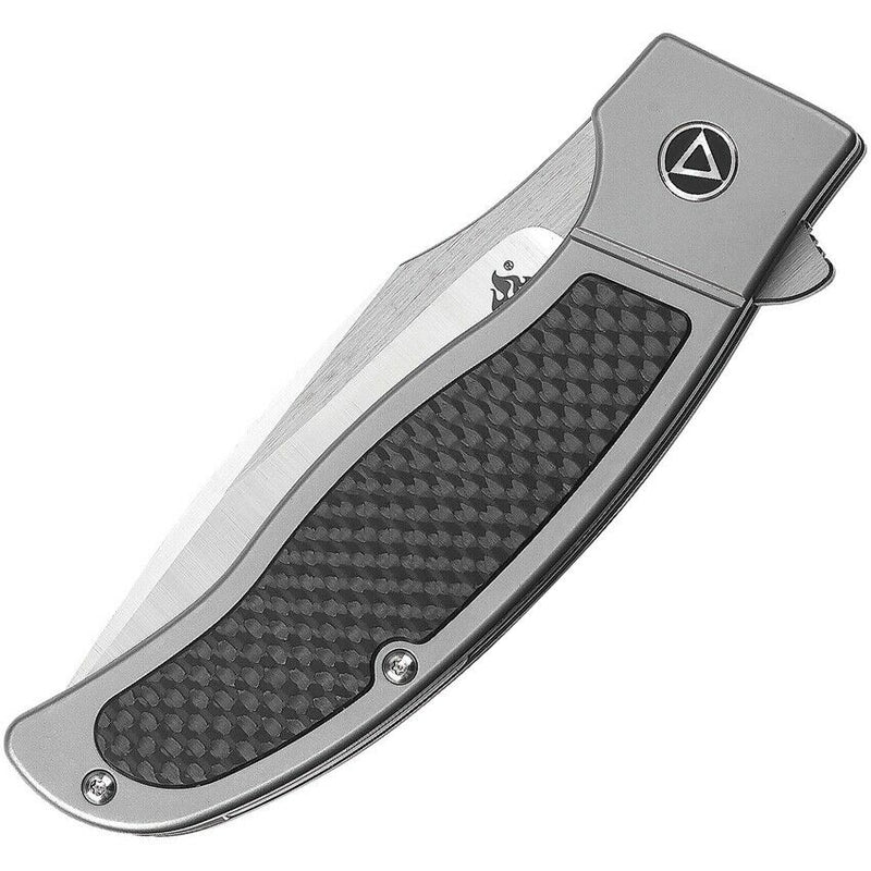 QSP Knife Legatus Folding Knife 3.5" M390 Steel Blade Titanium/Carbon Fiber Handle 136A -QSP Knife - Survivor Hand Precision Knives & Outdoor Gear Store