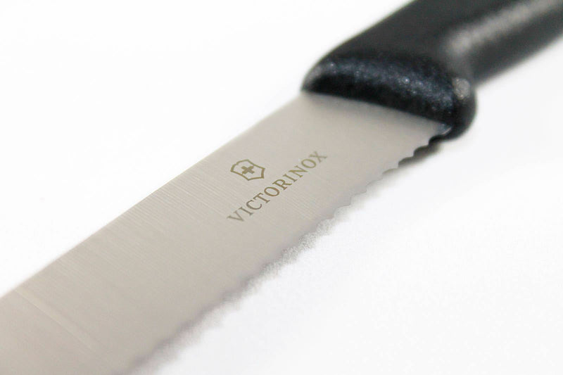 Victorinox Steak Fixed Knife 4.5" Serrated Stainless Steel Blade Black Nylon Handle 50833S -Victorinox - Survivor Hand Precision Knives & Outdoor Gear Store