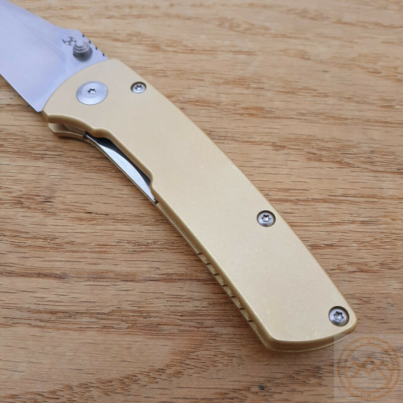 Kansept Knives Main Liner Folding Knife 3.5" 154CM Steel Blade Brass Handle 1015B6 -Kansept Knives - Survivor Hand Precision Knives & Outdoor Gear Store