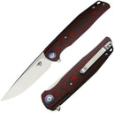 Bestech Knives Ascot Liner Folding Knife 4" D2 Tool Steel Blade Red G10/Carbon Fiber Handle G19F -Bestech Knives - Survivor Hand Precision Knives & Outdoor Gear Store