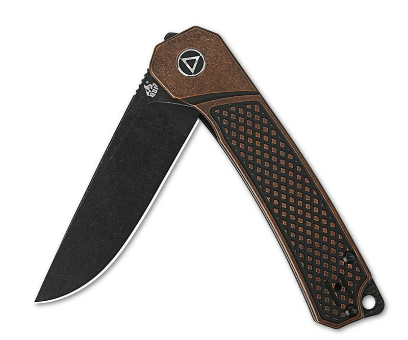 QSP Knife Osprey Linerlock Folding Knife 3.25" 14C28N Steel Blade Copper Handle 139E2 -QSP Knife - Survivor Hand Precision Knives & Outdoor Gear Store