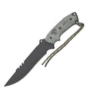 TOPS Fire Strike Fixed Knife 7.25" 1095HC Steel Full Blade Linen Micarta Handle 45 -TOPS - Survivor Hand Precision Knives & Outdoor Gear Store