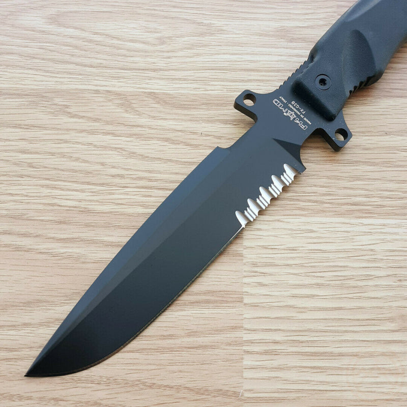 Fox Predator Fixed Knife 6.62" N690Co Steel Drop Point Blade Black Forprene Handle G3B -Fox - Survivor Hand Precision Knives & Outdoor Gear Store