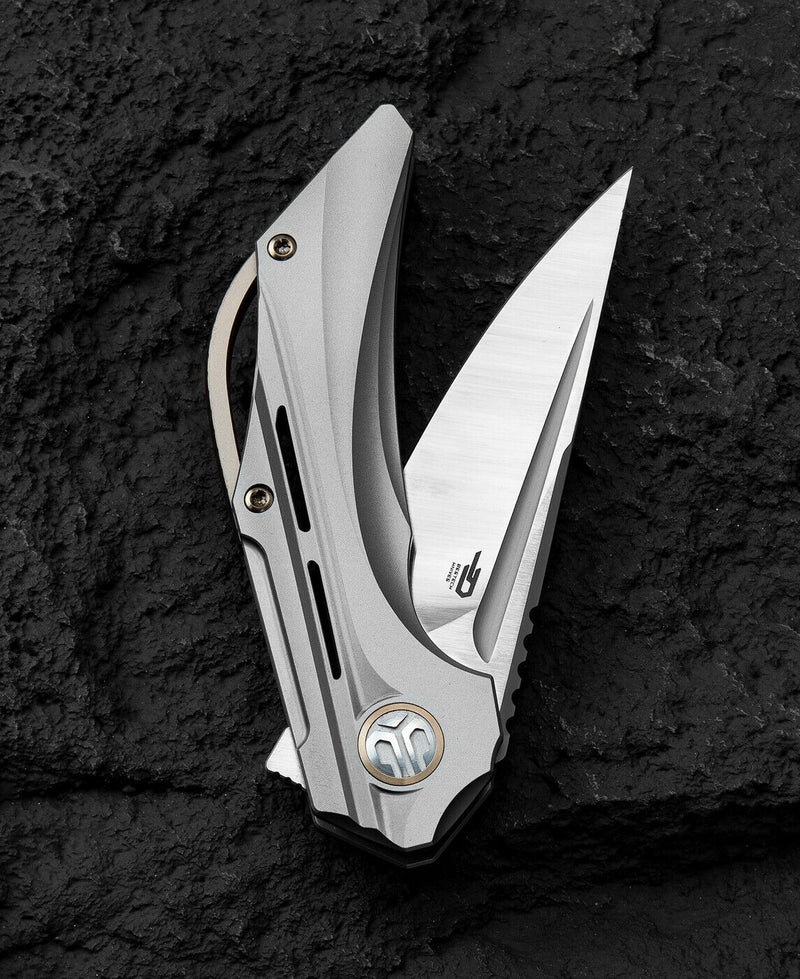 Bestech Knives Vigil Folding Knife 3.25" Bohler M390 Steel Blade Gray Titanium Handle T2201A -Bestech Knives - Survivor Hand Precision Knives & Outdoor Gear Store