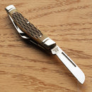 Rough Ryder Congress Pocket Knife Stainless Steel Blades Amber Jigged Bone Handle 053 -Rough Ryder - Survivor Hand Precision Knives & Outdoor Gear Store