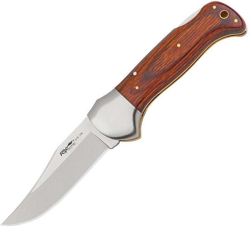 Fox Forest Lockback Folding Knife 3.75" 440C Steel Blade Brown Pakkawood Hanldle 576PW -Fox - Survivor Hand Precision Knives & Outdoor Gear Store