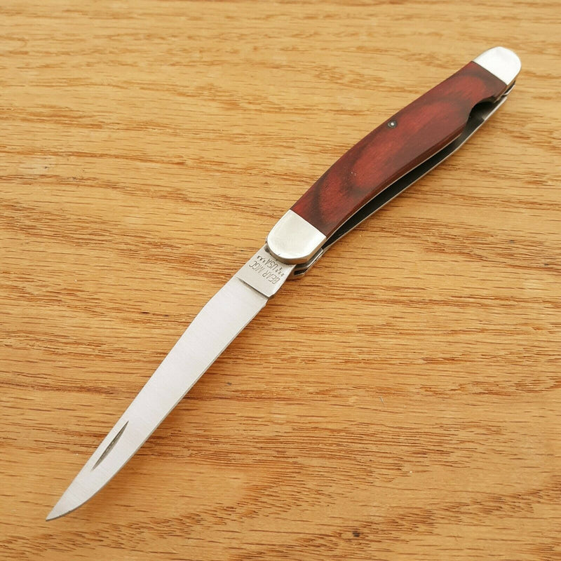 Bear & Son Large Muskrat Pocket Knife Stainless Steel Twin Clip Blades Rosewood Handle 2247R -Bear & Son - Survivor Hand Precision Knives & Outdoor Gear Store