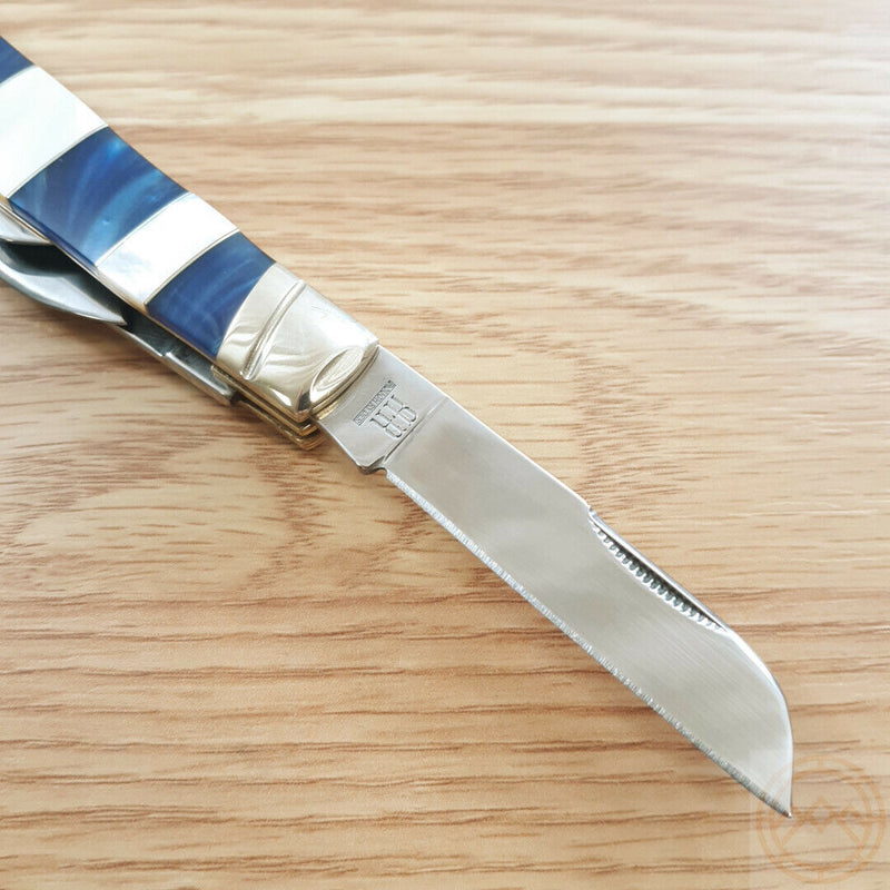 Rough Ryder Large Congress Pocket Knife Stainless Steel Blades Acrylic / Mother Of Pearl Handle 2022 -Rough Ryder - Survivor Hand Precision Knives & Outdoor Gear Store