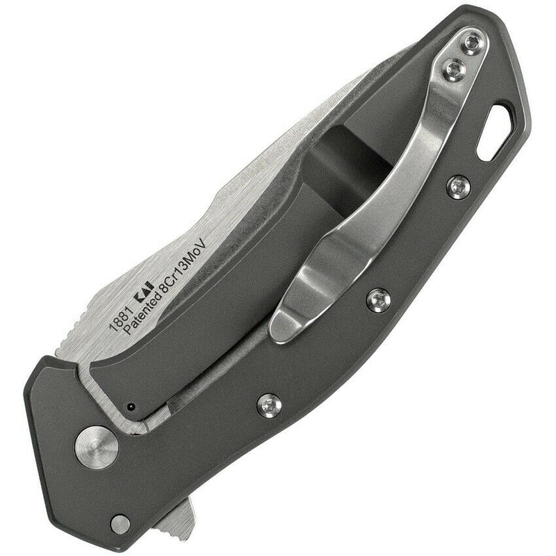 Kershaw Eris Folding Knife 3" 8Cr13MoV Steel Blade Gray TiNi Finish Stainless Handle 1881 -Kershaw - Survivor Hand Precision Knives & Outdoor Gear Store