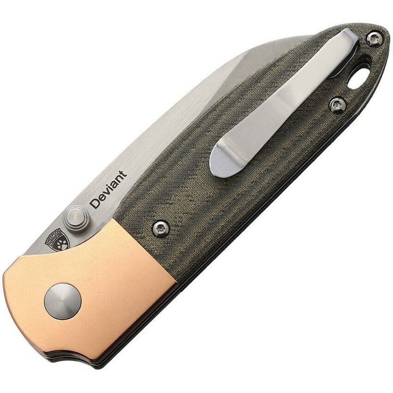 Kizer Cutlery Deviant Folding Knife 3.25" Bohler M390 Steel Blade Green Micarta Handle V3575A1 -Kizer Cutlery - Survivor Hand Precision Knives & Outdoor Gear Store