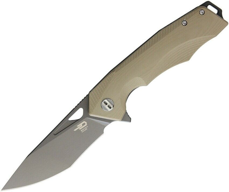 Bestech Knives Toucan Linerlock Folding Knife 3.5" D2 Tool Steel Blade Beige G10 Handle G14C2 -Bestech Knives - Survivor Hand Precision Knives & Outdoor Gear Store