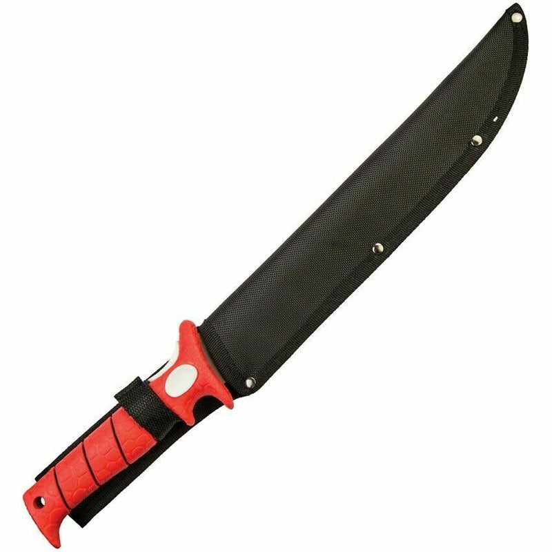 Bubba Blade Flex Fillet Kitchen Knife 12" Black High Carbon Steel Blade Red TPR Handle 112F -Bubba Blade - Survivor Hand Precision Knives & Outdoor Gear Store