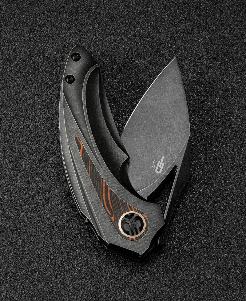 Bestech Knives Nuke Frame Folding Knife 2.63" M390 Steel Blade Titanium/G10 Handle T2107E -Bestech Knives - Survivor Hand Precision Knives & Outdoor Gear Store