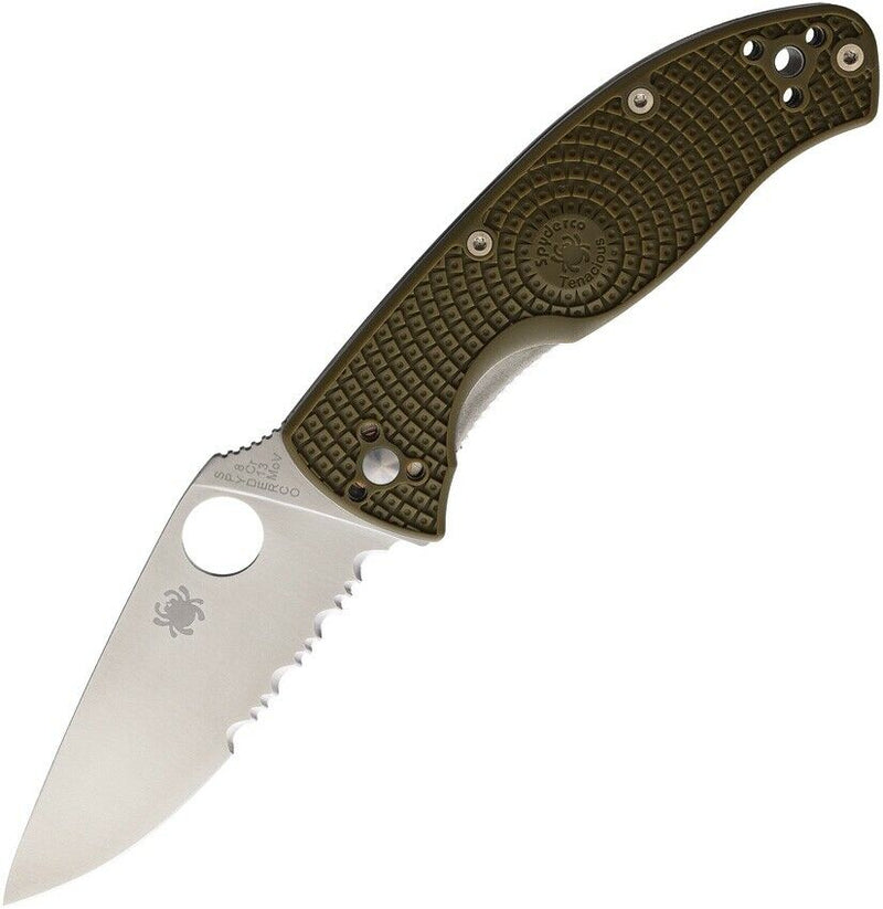 Spyderco Tenacious LWT Folding Knife 3.38" 8Cr13MoV Steel Blade OD Green FRN Handle 122PSOD -Spyderco - Survivor Hand Precision Knives & Outdoor Gear Store