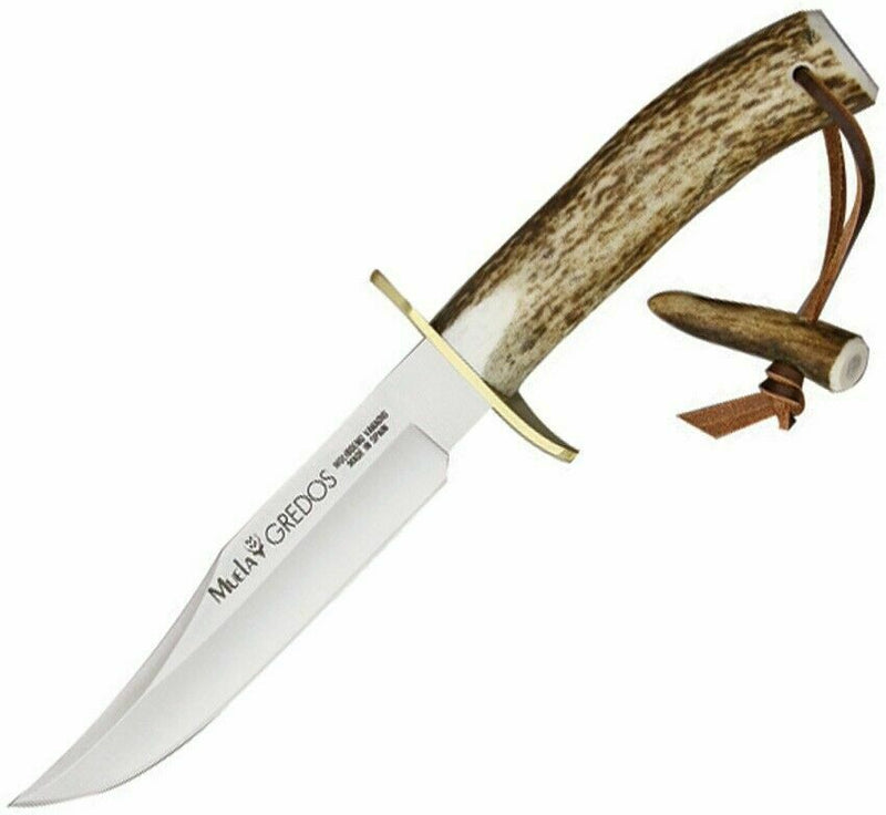 Muela Gredos 16 Fixed Knife 6.25" 440A Steel Blade Red Stag Antler/Brass Handle E92044 -Muela - Survivor Hand Precision Knives & Outdoor Gear Store