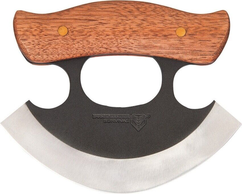 United Cutlery Bushmaster Fixed Knife 5.5" 1095HC Steel Ulu Blade Wood Handle 3439 -United Cutlery - Survivor Hand Precision Knives & Outdoor Gear Store