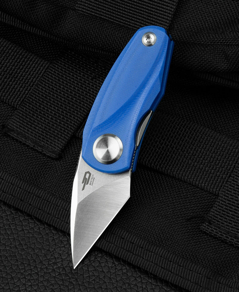 Bestech Knives Tulip Folding Knife 1.5" 14C28N Steel Blade Blue G10 Handle KG38D -Bestech Knives - Survivor Hand Precision Knives & Outdoor Gear Store