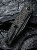 Civivi Cachet Framelock Folding Knife 3.5" Damascus Steel Clip Point Blade Stainless/Dark Green Micarta Inlay Handle VC20041BDS1 -Civivi - Survivor Hand Precision Knives & Outdoor Gear Store