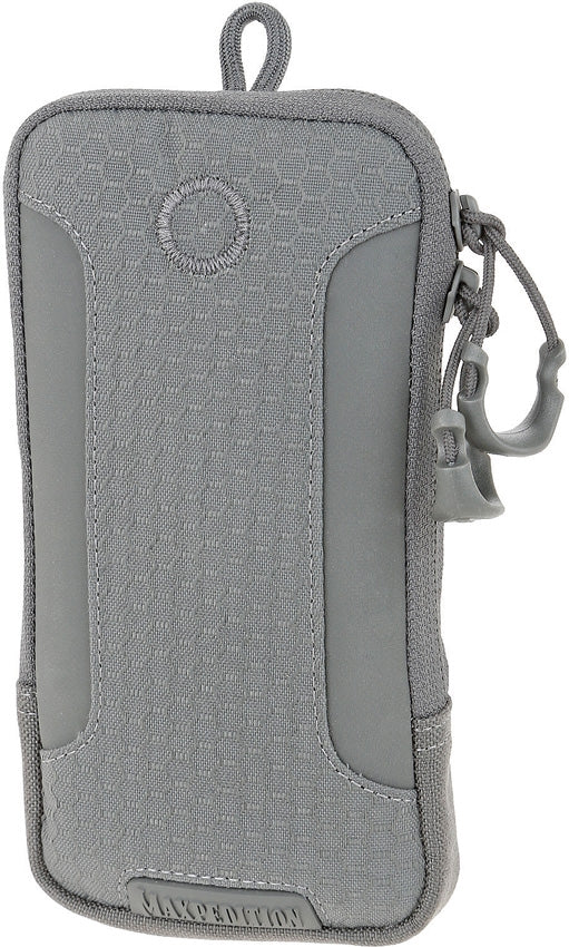 Maxpedition AGR PLP iPhone Pouch Color Gray Nylon Composite Attachment Backing PLPGRY -Maxpedition - Survivor Hand Precision Knives & Outdoor Gear Store