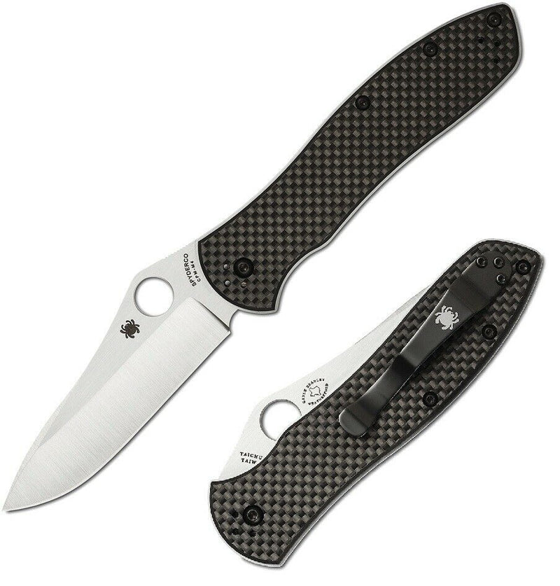 Spyderco Bradley Folding Knife 3.5" CPM-M4 Steel Blade Carbon Fiber/G-10 Handle 134CFP2 -Spyderco - Survivor Hand Precision Knives & Outdoor Gear Store