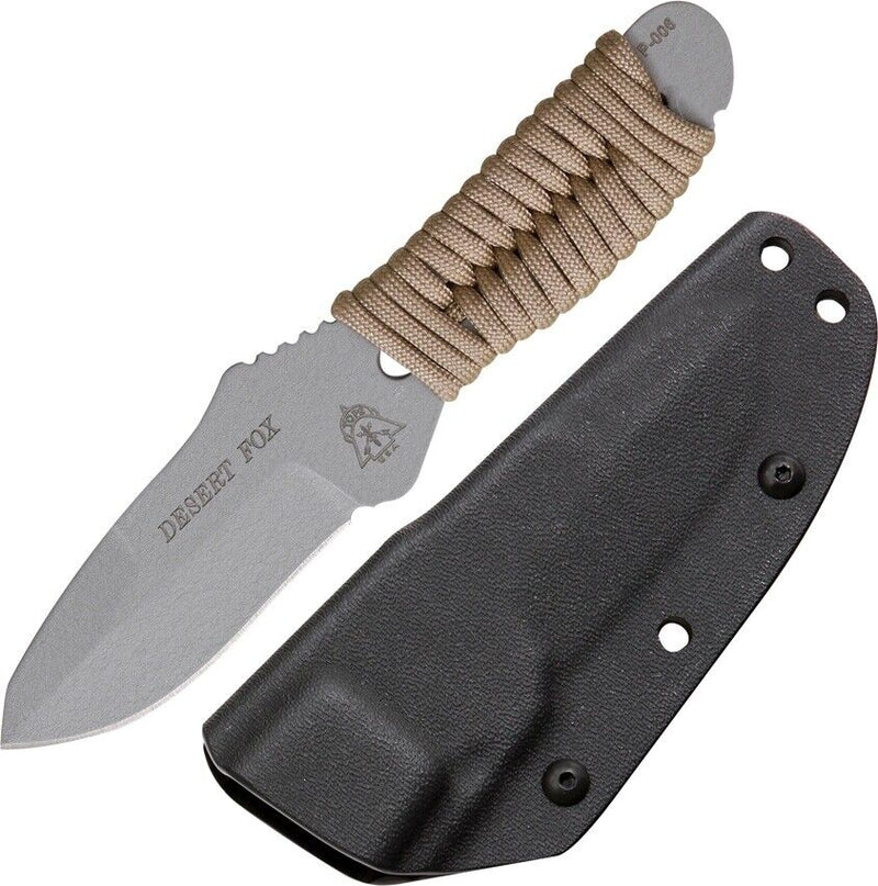 TOPS Desert Fox Fixed Knife 3" One Piece 1095HC Steel Construction Blade DFOX01 -TOPS - Survivor Hand Precision Knives & Outdoor Gear Store