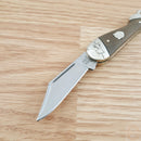 Rough Ryder Leg Pocket Knife 440 Steel Clip Blade Brown Burlap Micarta Handle 2335 -Rough Ryder - Survivor Hand Precision Knives & Outdoor Gear Store