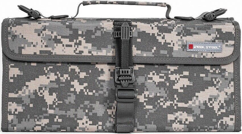 Real Steel Pilgrim 22 Knife Bag Camo 1050D Ballistic Nylon One Piece Construction With Aluminum Plate In Front RS043 -Real Steel - Survivor Hand Precision Knives & Outdoor Gear Store
