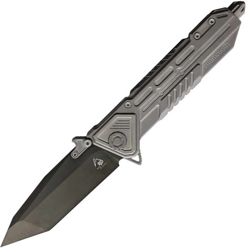 Maxace Midnight Cat Mam Folding Knife 4.5" Vanadis 4E Steel Tanto Blade Gray Titanium Handle XMM03 -Maxace - Survivor Hand Precision Knives & Outdoor Gear Store