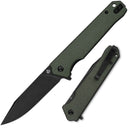 QSP Knife Mamba Linerlock Folding Knife 3.5" D2 Tool Steel Blade Green Micarta Handle 111I2 -QSP Knife - Survivor Hand Precision Knives & Outdoor Gear Store