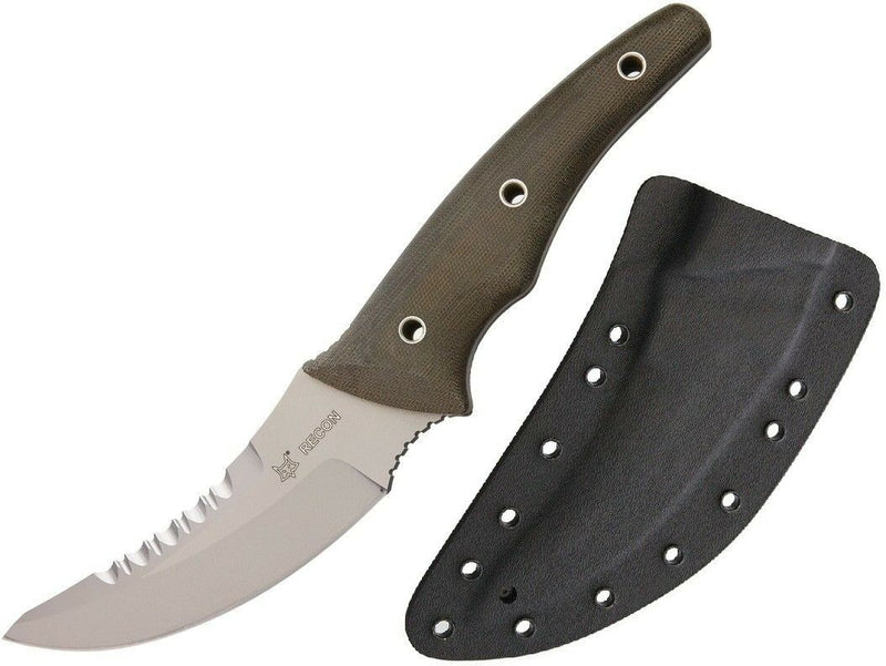 Fox Recon Fixed Knife 4.75" N690Co Steel Full Tang Blade Green Micarta Handle X512OD -Fox - Survivor Hand Precision Knives & Outdoor Gear Store