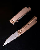 Real Steel Luna Eco Folding Knife 2.75″ K110 Steel Blade Bronze 3Cr13 Steel Handle 7084 -Real Steel - Survivor Hand Precision Knives & Outdoor Gear Store