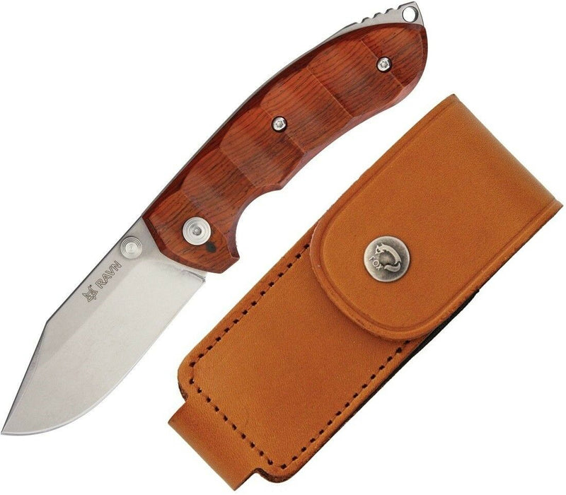 Fox Ravn Linerlock Folding Knife 3.5" N690Co Steel Blade Cocobolo Wood Handle 514 -Fox - Survivor Hand Precision Knives & Outdoor Gear Store