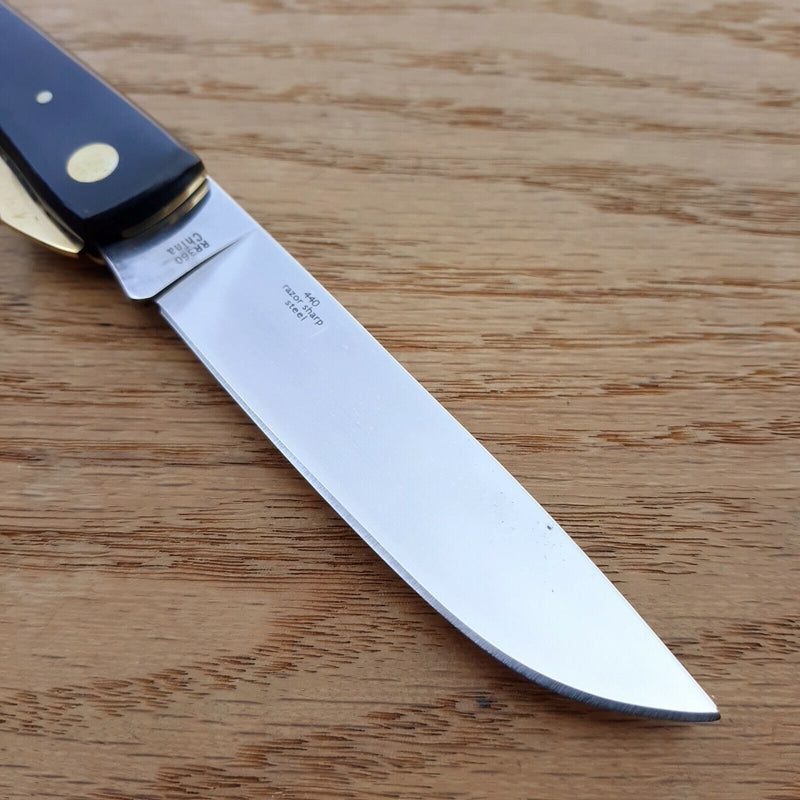 Rough Ryder Work Folding Knife 440 Steel Drop Point Blade Black Micarta Handle 360 -Rough Ryder - Survivor Hand Precision Knives & Outdoor Gear Store