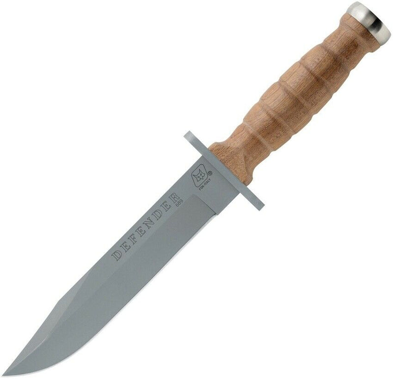 Fox Defender Fixed Knife 7.13" 440 Steel Clip Point Blade Sculpted Palisander Wood Handle X689 -Fox - Survivor Hand Precision Knives & Outdoor Gear Store