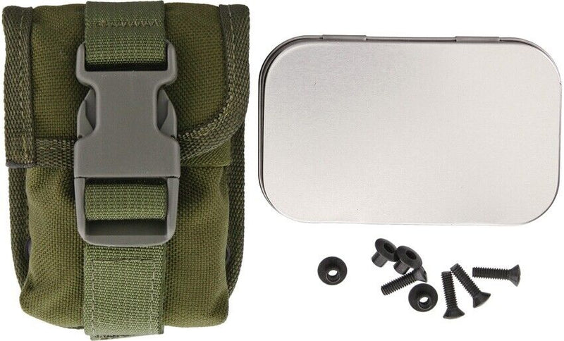 ESEE Accessory Pouch OD Green Includes Storage Tin And Four Screws And Posts 52POUCHOD -ESEE - Survivor Hand Precision Knives & Outdoor Gear Store