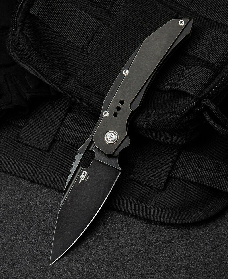 Bestech Knives Exploit Folding Knife 3.13" S35VN Steel Blade Black Titanium Handle KT2005C -Bestech Knives - Survivor Hand Precision Knives & Outdoor Gear Store